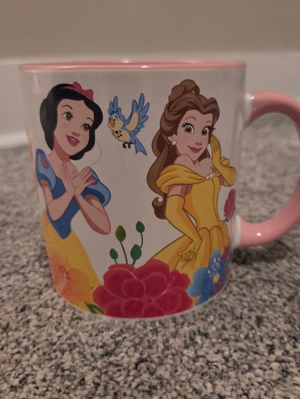 Disney Princess Ceramic Mug with Snow White, Belle, Ariel & Cinderella